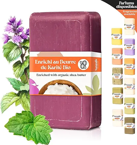 Jabón Ecológico de Pachuli y Karité - 125 g - Regula el Exceso de sebo - Ideal para Pieles Mixtas a Grasas - Limpia y Preserva el Equilibrio de la piel - Fabricado en Provenza - Jabón Sólido Natural  