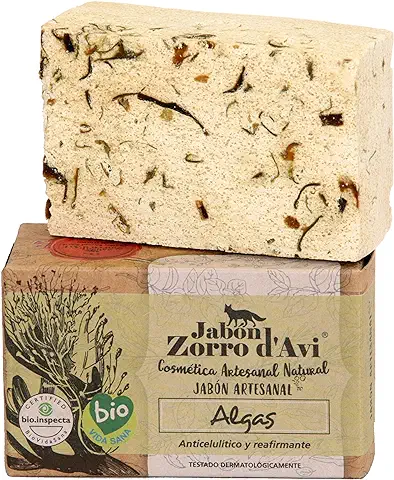 Jabón Zorro D’Avi Jabón Natural Ecológico de Algas Anticelulítico Hidratante y Regenerador - 120 gr  