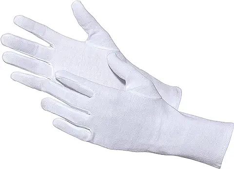 Jah 3203 OekoTex - Guantes de Algodón Ligeros, Talla 13, 24 Unidades, Color Blanco  