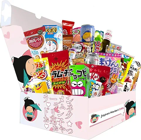 JapanBox Edición Especial: Caja Sorpresa Premium de Dulces Japoneses Auténticos Importados. Variedad de Snacks, Ramen, Chocolates, Bebidas, Galletas, Caramelos y Dulces Originales. (Daisuki)  