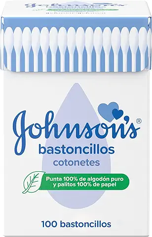 Johnson's Baby Bastoncillos, Negro, 100 Unidad (Paquete de 1)  