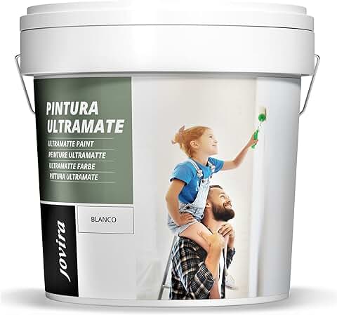 JOVIRA PINTURAS Pintura Ultramate Exterior/Interior Lavable, Super Cubriente, Blanco. (4 Litros)  