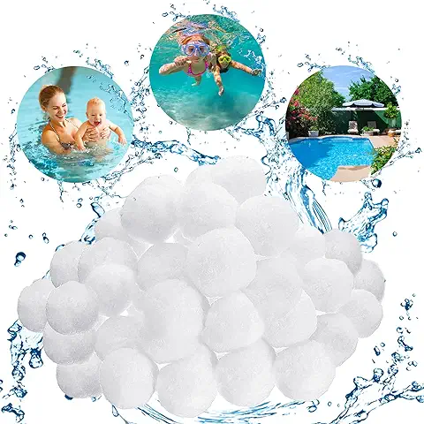 JOYUE Bolas de Filtro, Bola de Filtro de Piscina, 500 g Bolas de Filtro Reemplazar 18 kg de Arena de Filtro, Se Utiliza para Filtrar Piscinas, PecerasMaterial Filtro Duradero y Reutilizable  