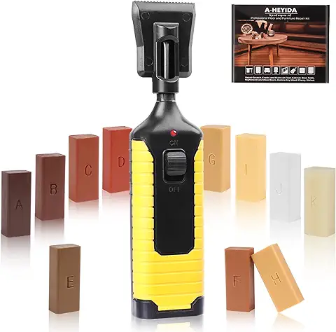Juego de Reparación de Laminados, para Laminado y Parquet con 11 Colores, Bloque de cera Laminado, Reparación de Arañazos, Suelo de Madera Dura, todo tipo de Muebles  