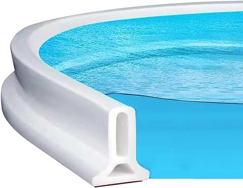 Junta para Cabinas de Ducha, Autoadhesiva, Umbral de Ducha de Baño, tope de agua para Habitaciones Húmedas, Ducha, Baño (150 cm)  