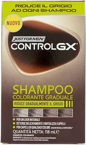 Just For Men Control GX Champú Colorante Para Hombres, Reduce Gradualmente El Cabello Gris Para Un Aspecto Natural. 118 ml  
