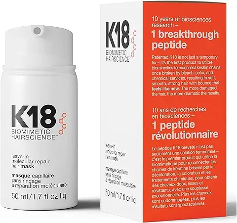 K18 Mascarilla, Leave-in Reparación Molecular Para El Cabello, Película Para El Cuidado Del Cabello Hidratante Vegetal Nutritiva Esencia Del Cabello, Contra la Sequedad (1pc)  