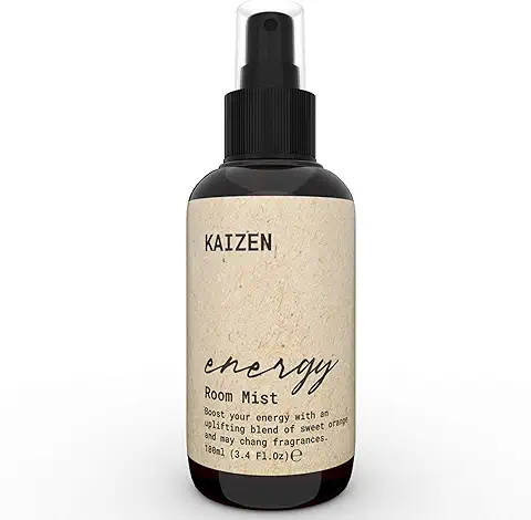 KAIZEN Ambientador Spray Hogar con Aceite Esencial de Naranja y de Lavanda, 100ml - Ambientador Ecologico Hogar con Aceites Esenciales - Fragancia Natural para el Hogar: Aromaterapia y Concentración  