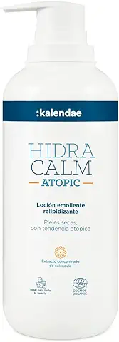 Kalendae - HidraCalm Atopic 400 ml Orgánico - Loción Emoliente para Pieles Sensibles y Atópicas. Hidratación Profunda y Duradera. 99'5% Ingredientes Naturales, Ecologico/Bio. COSMOS - Organic  