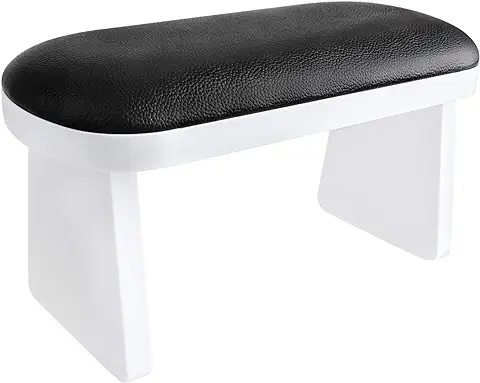 Kalolary Nail Arm Resest, Almohada de Manicura Resistente al Desgaste Mesa de Cojín Reposamanos de Cuero Microfibra para Salón de Manicura Cuidado de Manos (negro)  