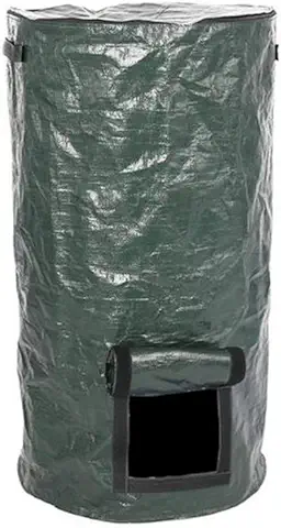 Kangmeile Bolsa de Compostaje para Residuos de Jardín, Ecológica, Hecha en Casa, de Polietileno, para uso al aire Libre de Residuos de Cocina (35 x 60 cm)  