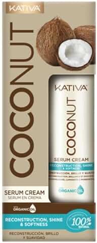 Kativa Coconut Serum en Crema 200 ml |Reconstrucción, Brillo e Hidratación | Cabello muy Dañado, Sensibilizado, Seco | Serum Pelo | Aceite de Coco Orgánico  