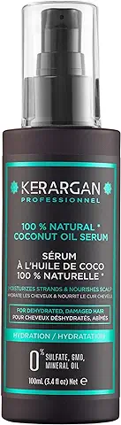 Kerargan - Suero Capilar Hidratante con Aceite de Coco - Protección & Nutrición para Cabellos Deshidratados y Dañados - Brillo y Suavidad - Sin Sulfatos y GMO - 100ml  