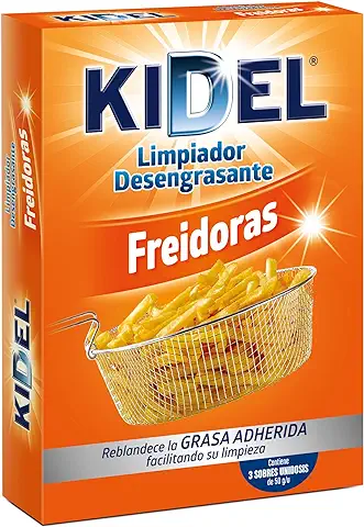 KIDEL Desengrasante para Freidoras, Caja 3 Sobres de 50 gr  