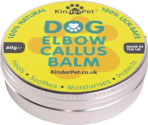 KinderPet Bálsamo para Callos de codo de Perro, Calma, Calma, Hidrata, Protege Agrietado, Seco, Dañado, piel áspera, Seguro para Lamer, 100% Orgánico, Totalmente Natural, Fabricado en el Reino Unido,  