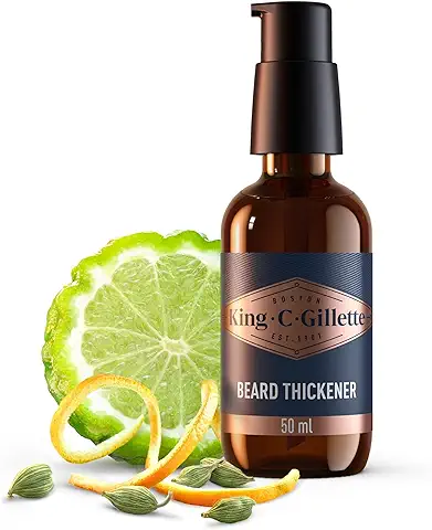 King C. Gillette Espesante De Barba Para Hombre, Barba Espesa Y Abundante En 14 Días, Con El Característico Aroma De King C. Gillette, 50 ml  