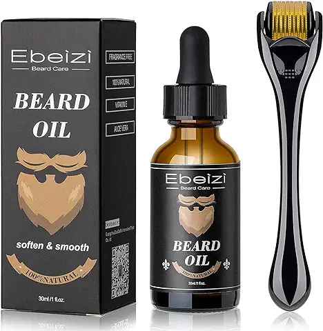 Kit de Crecimiento de Barba para Hombres, con Suero Activador y Rodillo de Derma  