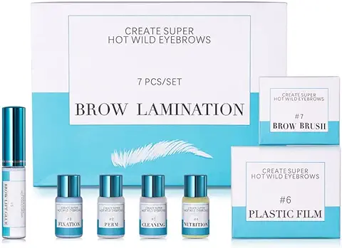 Kit de Laminación de Cejas | En casa Permanente para tus Cejas | Lifting Profesional Instantáneo para Cejas más Llenas | 7Pcs Lakerain Kit de Laminación de Cejas 37ml  