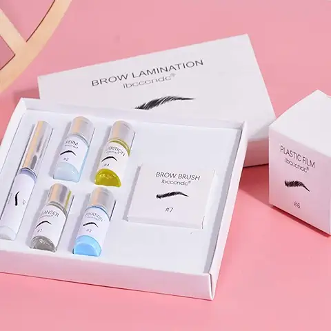 Kit de Laminación de Cejas, Juego de Estiramiento de Cejas Permanente en 3D, kit de Estilo Profesional para el Levantamiento de Cejas.  