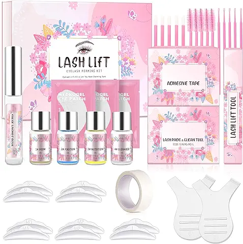 Kit de Levantamiento de Pestañas, Lifting Kit Profesional de Pestañas Permanente, Lash Lift Kit Semipermanente, Rizado Juego Extensión Levantamiento de Ondas Para Belleza Salón y Uso Doméstico  