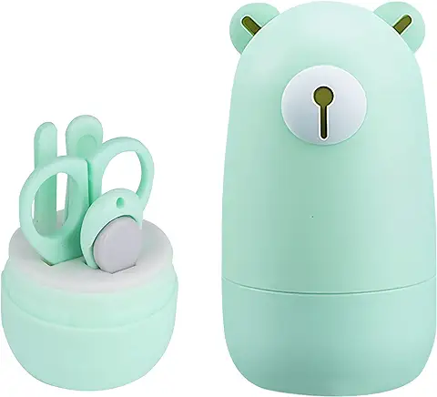 Kit de Manicura Mostop 4 en 1 de Herramientas de aseo para Bebés, Tijeras, lima de Uñas y Pinzas para Recién Nacidos y Niños Pequeños  