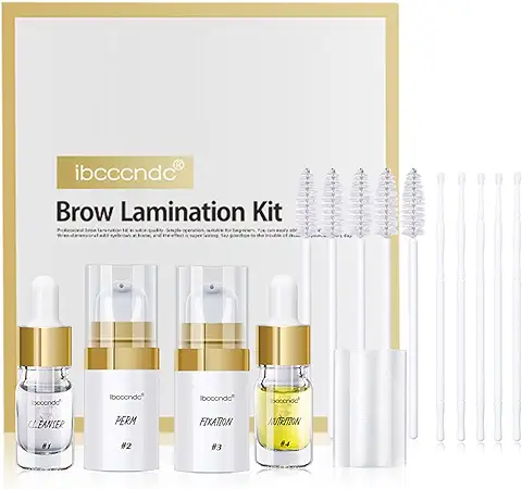 Kit Laminación de Cejas, JasCherry Kit Elevación Cejas Profesional, Permanente de Cejas de Bricolaje para Cejas más Completas y Gruesas, Larga Duración 8 Semanas  
