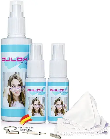 Kit Spray Limpiador Gafas 200ml + 2 Botes Limpia Gafas 30ml + 3 Microfibras + Destornillador - Fabricado en España - Pack Spray Limpia Gafas  