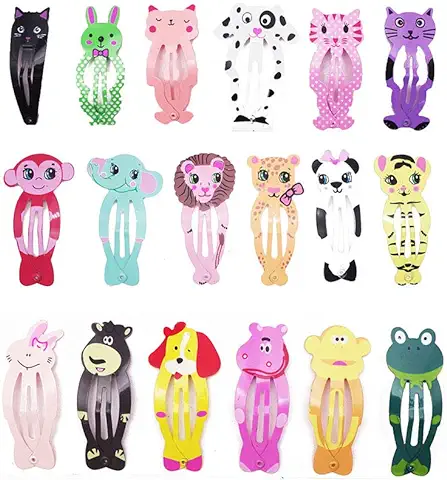 Kitchen-dream 18 PCS Fashion Animal Hairpin Kids Pinzas para el Cabello Clips de Dibujos Animados Accesorios para Bebés, Niñas, Niños, Multicolores  