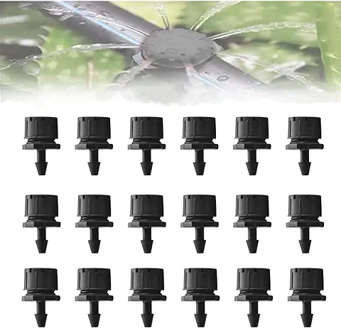 KLYNGTSK 100 PCS Aspersores de Riego Ajustables Micro Goteo Riego Rociadores Sistema de Riego Equipo Boquilla de Riego por Goteo de Jardinería Accesorios para Césped Jardín de Hierbas Riego  