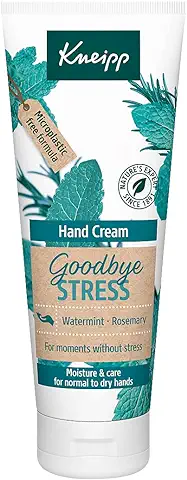 Kneipp Crema de Manos Goodbye Stress; con Aceites de Menta Acuática y Romero; Relajación y Bienestar; Hidratante; Piel Seca; 75 ml  