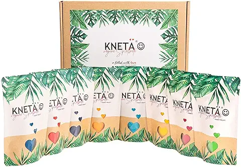 KNETĮ Juego de 8 Plastilina para Niños como Regalo para Niños de Pascua, a Partir de 1 Año, Plastilina de Juguete Vegana y no Tóxica (juego de 8)  