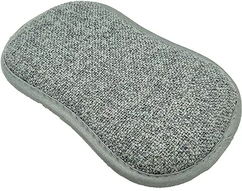KOOK TIME Set de 6 Estropajo Cocina Mágicos | Estropajo Ecológico Reutilizable para Ahorrar Jabón Lavavajillas  | para Fregar y Limpiar sin Rallar, Medidas 16x9x1.5 cm. Color: Gris  