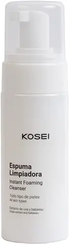 Kosei - Espuma Limpiadora Facial - 150 ml - Desmaquillante en Mousse - Para todo Tipo de Pieles - Efecto Antioxidante - No Irrita - Sin Jabón - Sin Alcohol - Sin Siliconas - Vegano  