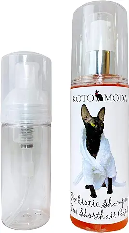 Kotomoda Champú Probiótico para Gatos de Pelo Corto 120 ml con Bomba de Espuma  