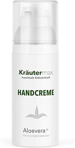 Kräutermax. Crema de Manos y Uñas de aloe Vera, sin Parabenos, 50 ml  