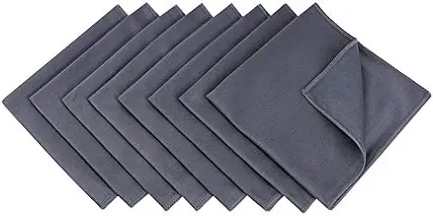 KSolars Paños de Limpieza de Vidrio de Microfibra sin Pelusas, sin Manchas, Fácil y Rápida Limpiar Ventanas y Espejos sin Productos Químicos, Paño de Pulido de 40,6 x 40,6 cm, Paquete de 8 Unidades,  