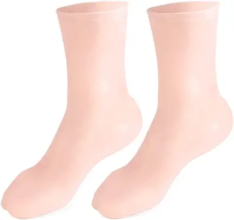 Kylewo 1 par de Calcetines de Silicona para Pies, Antidesgarros, Protectores para el Cuidado de los Pies, Aceites Esenciales, gel de Belleza, Salón de Belleza, Hidratantes, Antiagrietamiento  