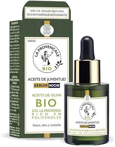 La Provençale Bio Aceite Sérum de Noche Anti-edad con Aceite de Oliva Bio rico en Polifenoles Antioxidantes, 30ml  