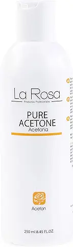 LaRosa ACETONA pura 250 ml para Uñas Semipermanentes, REMOVEDOR, Disuelve Pegamentos de Uñas, Uñas Acrílicas, Uñas Fibra de Vidrio, Ideal para Retirar Esmaltes Permanentes, Aroma a LIMA  