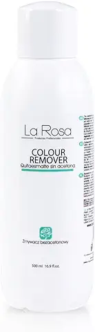 LaRosa Quitaesmalte para Uñas SIN ACETONA 500ml para Retirar los Esmaltes Convencionales de Uñas Naturales, de Uñas de gel, de Uñas Acrílicas, Uñas Fibra de Vidrio, no Contiene Acetona, Aroma a LIMA  