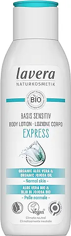 Lavera Base Sensible Crema Corporal Express - Cosméticos Naturales - Vegano - Aloe Vera Orgánico y Aceite de Jojoba Orgánico - Certificado - 250ml  