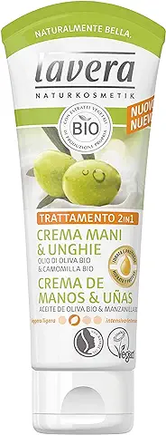 Lavera Crema de Manos y Uñas con Aceite de Oliva Bio y Manzanilla - Vegano - Cosméticos Naturales 100% Certificados - Cuidado de la piel - 75 ml  