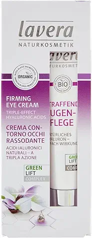 Lavera Crema para los ojos - ácido Hialurónico - Vegano Cuidado Facial Biológico Cosméticos Naturales 100% Certificados 15 ml  