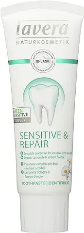 Lavera Pasta De Dientes Sensible Y Reparación ∙ Vegano ✔ Pasta Dentífrica Biológico ✔ Cosméticos Naturales 100% Certificados ✔ 4 Recipientes de 75 ml - Total: 300 ml  