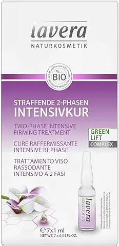 Lavera Tratamiento Reafirmante Intensivo de dos Fases ∙ ácidos Hialurónicos de Triple Efecto ∙ Vegano ✔ Cuidado Facial Biológico ✔ Cosméticos Naturales 100% Certificados ✔ 7x1ml  