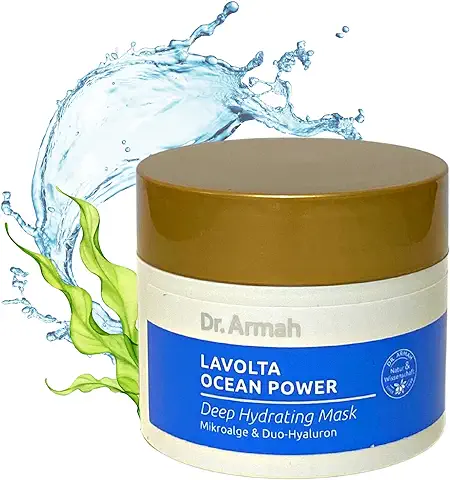 LAVOLTA Mascarilla Facial Antiedad Lifting Intensivo, Mascarilla Hidratante Natural con Microalgas, Ácido Hialurónico y Vitamina E 100ml - Vegana  