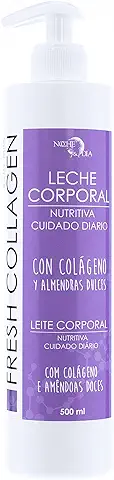 Leche Corporal con Colageno y Almendras Dulces. Body Milk FRESH COLLAGEN, Crema Hidratante Corporal Nutritiva de uso Diario. Marca: Noche y Día. 500 ml.  