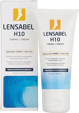 Lensabel H10 Crema - Hidratación Intensa y Reparación Profunda - Tratamiento para Grietas en el Talón - Ideal para pie Diabético - Para todo tipo de Pieles - 75ml  
