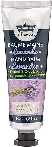 Les Petits Bains Crema de Manos con Extracto de Lavanda Orgánico - Crema Reparadora y Nutritiva para Piel Seca y Manos Agrietadas - Cuidado Hidratante de Manos de Origen Francés - Pomada de 50mL  