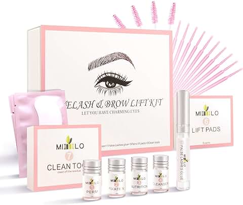 Lifting Pestañas, Scdom Lash Lift Kit y Brow Lamination Kit Levantamiento de Pestañas y Cejas Nutritivo Seguro, Semipermanente Suministros de Grado de Salón de Bricolaje Para Tratamientos de Belleza  